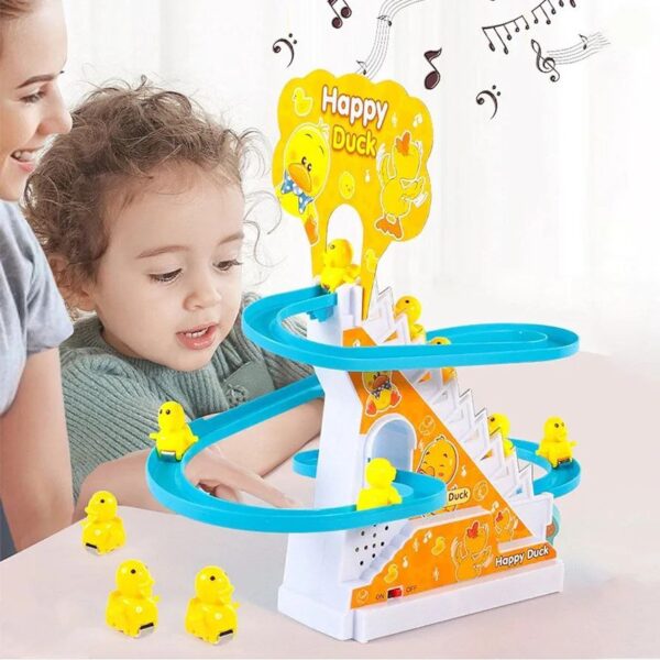 Climbing Stairs Toy Set with Musical Duck